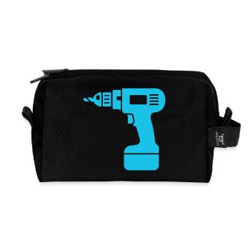 Drill - Recycled Toiletry Zip Bag - black - Front