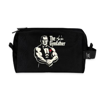 Das GymFather Bold Poster-Design - Recycelte Kulturtasche - Schwarz - Vorne