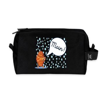 MOIN FRANZBRÖTCHEN REGENWETTER HAMBURG - Recycelte Kulturtasche - Schwarz - Vorne