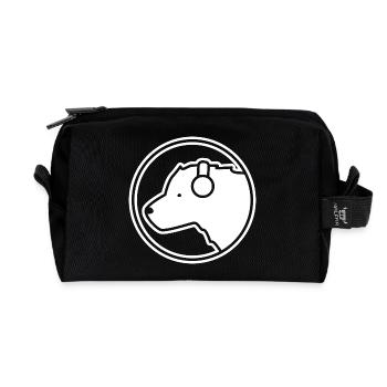 Eisbär DJ – Musik, Polar & Coolness-Faktor - Recycelte Kulturtasche - Schwarz - Vorne