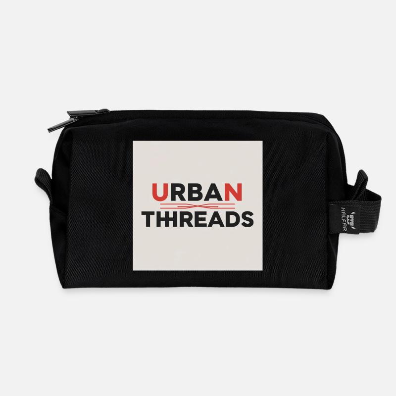 Urban Threads Logo Druck - Recycelte Kulturtasche - Schwarz