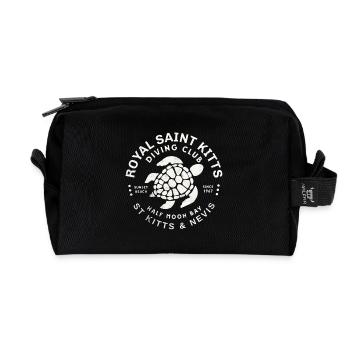 Saint Kitts Turtle Club Crest - Recycled Toiletry Zip Bag - black - Front