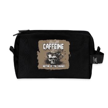 Coffee, Nectar of the Damned - Recycled Toiletry Zip Bag - black - Front