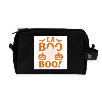 La Boo Boo Halloween Ghost - Recycled Toiletry Zip Bag - black - Front