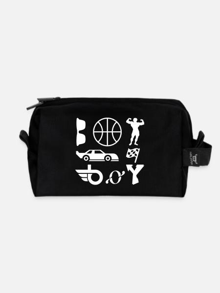boy - Recycled Toiletry Zip Bag - black