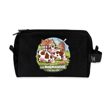 Normandy is Bio-tiful Manche and Cotentin - Recycled Toiletry Zip Bag - black - Front