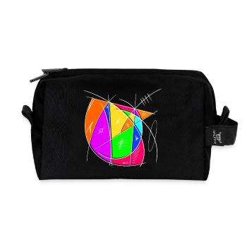Colored Chaos Sign Art - Recycled Toiletry Zip Bag - black - Front