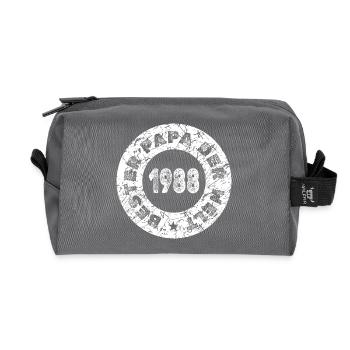 Papa 1988 - Recycled Toiletry Zip Bag - anthracite - Front