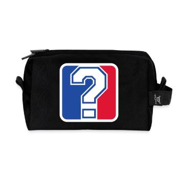 Question Mark League Icon – Sportfan - Recycelte Kulturtasche - Schwarz - Vorne