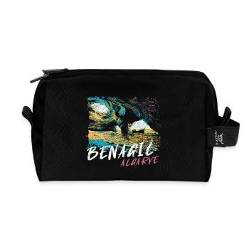Benagil Höhle Algarve bunte Illustration - Recycelte Kulturtasche - Schwarz - Vorne