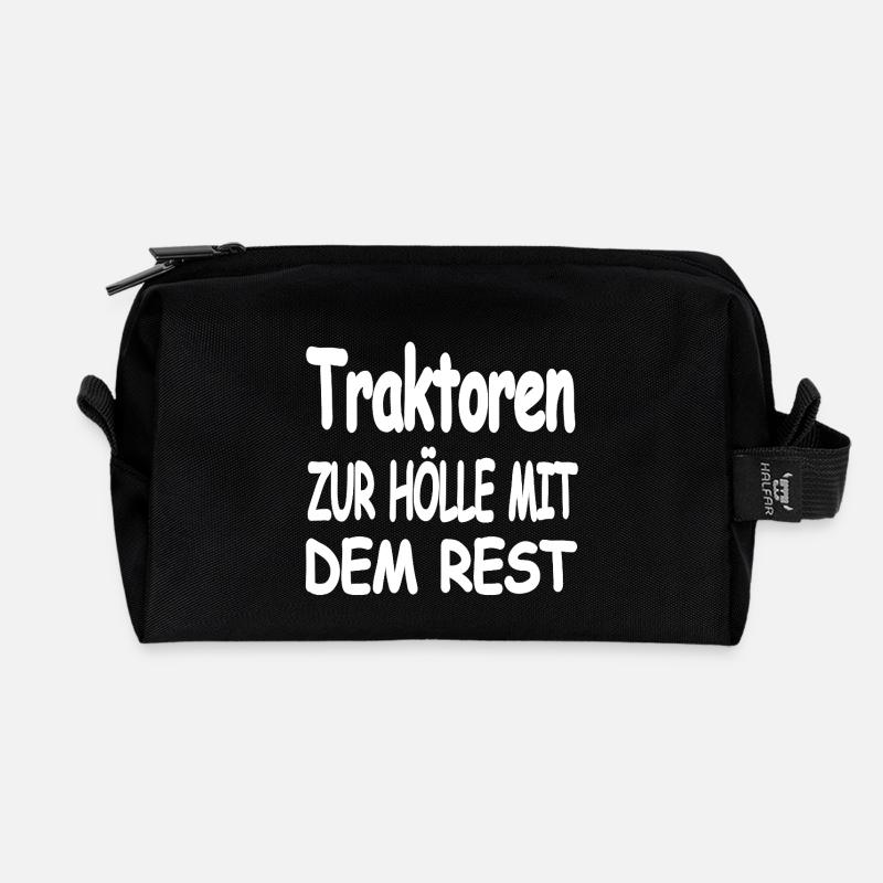 Traktor - Recycelte Kulturtasche - Schwarz
