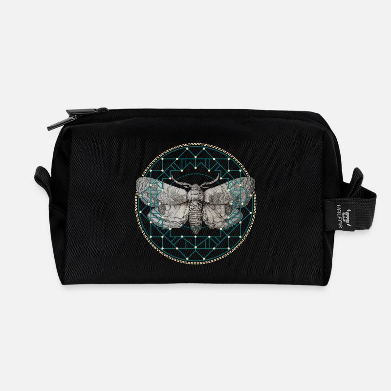 Motte Heilige Geometrie - Recycelte Kulturtasche - Schwarz