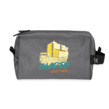 Sagres Algarve Kapelle Illustration - Recycelte Kulturtasche - Anthrazit - Vorne