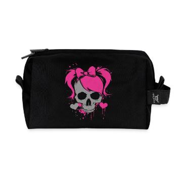 Heavy Metal Mädchen - Recycled Toiletry Zip Bag - black - Front