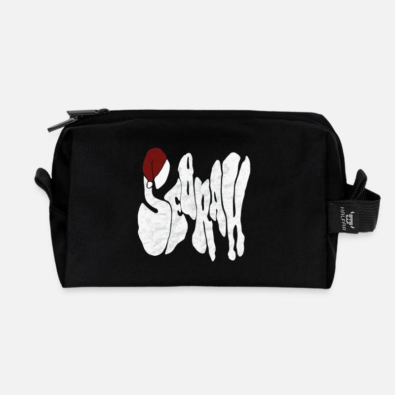 Savage „SEBRAH“ Graffiti Schrift Marmor - Recycelte Kulturtasche - Schwarz