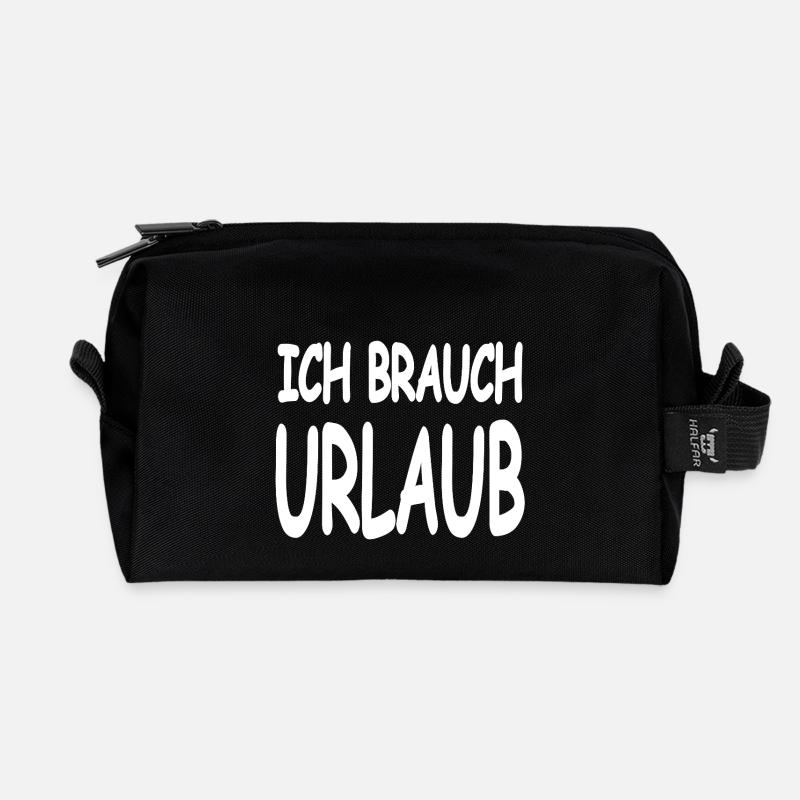 Urlaub - Recycelte Kulturtasche - Schwarz