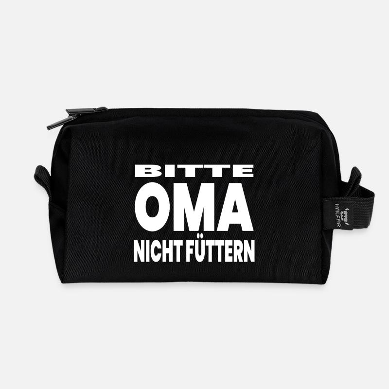 Oma - Recycelte Kulturtasche - Schwarz
