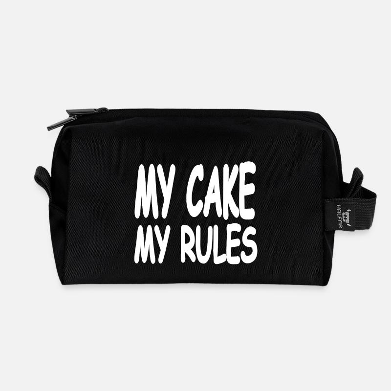 Kuchen - Recycelte Kulturtasche - Schwarz