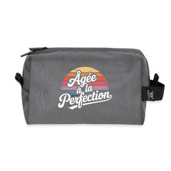 Aged to Perfection - Recycled Toiletry Zip Bag - anthracite - Front
