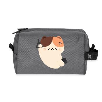 Müde Katzen pendeln - Recycelte Kulturtasche - Anthrazit - Vorne