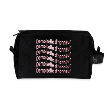 Brautjungfer Braut - Recycelte Kulturtasche - Schwarz - Vorne