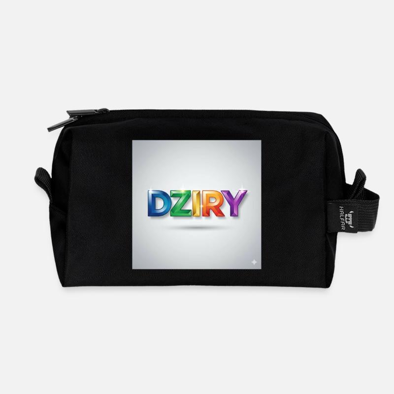 DZIRY Regenbogen Farbverlauf - Recycelte Kulturtasche - Schwarz