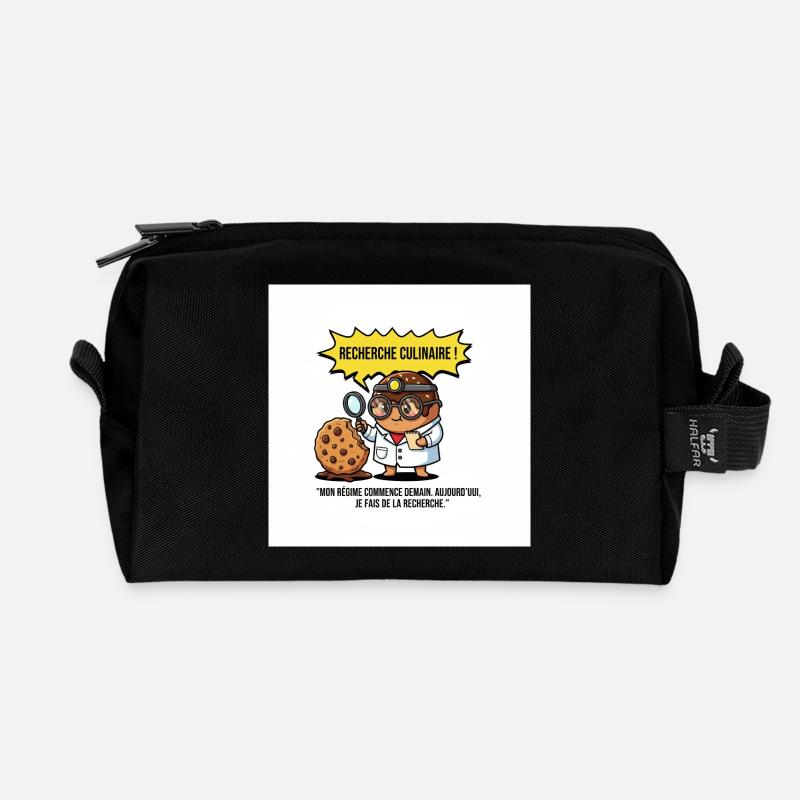 Gourmet Culinary Research - Recycled Toiletry Zip Bag - black