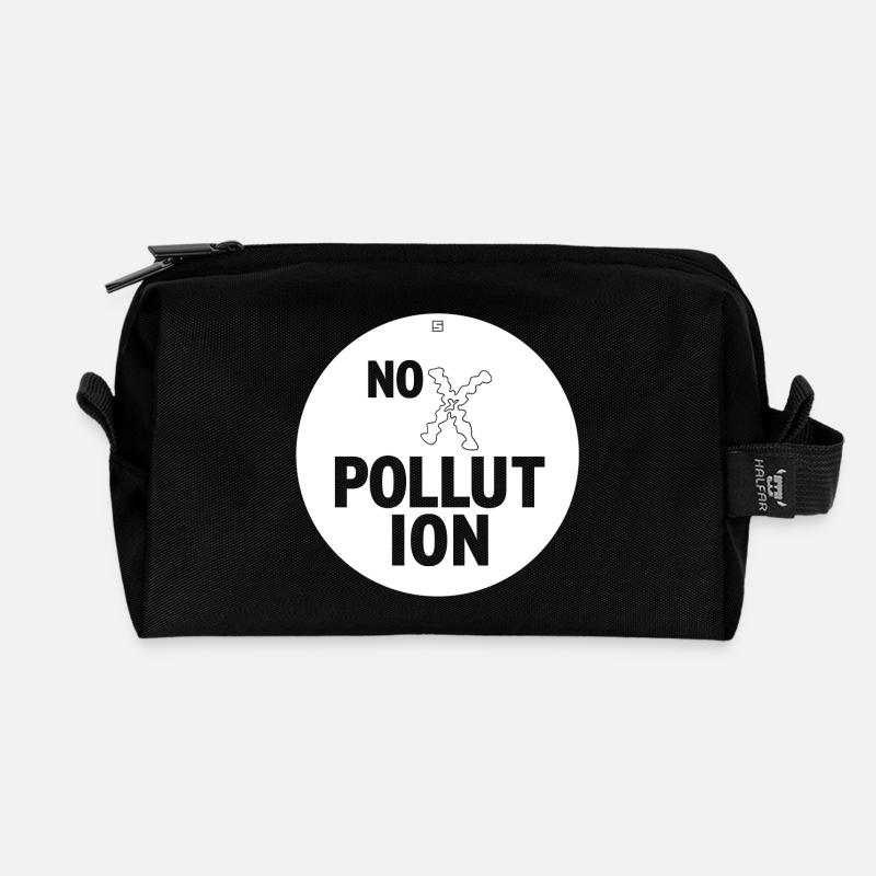 PAS DE POLLUTION - Trousse de toilette en tissu recyclé - noir