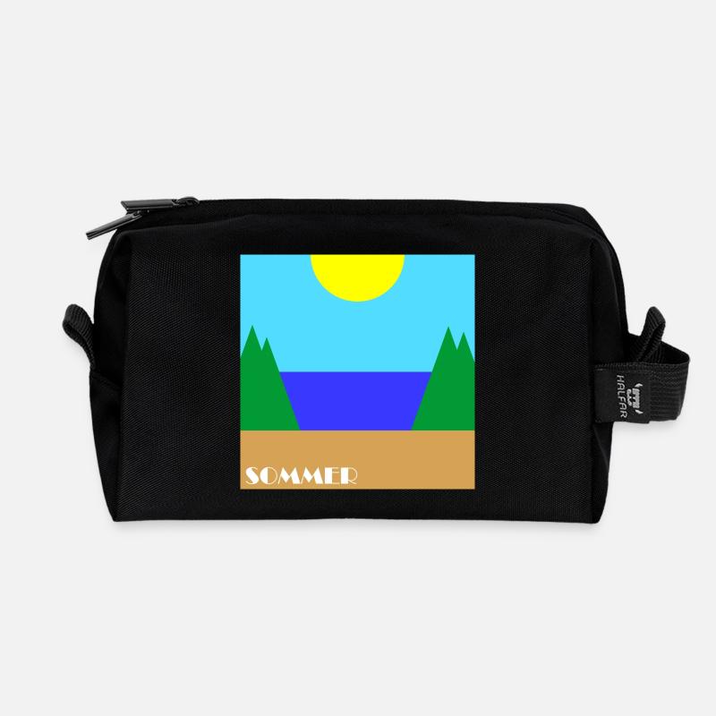 Été - Trousse de toilette en tissu recyclé - noir