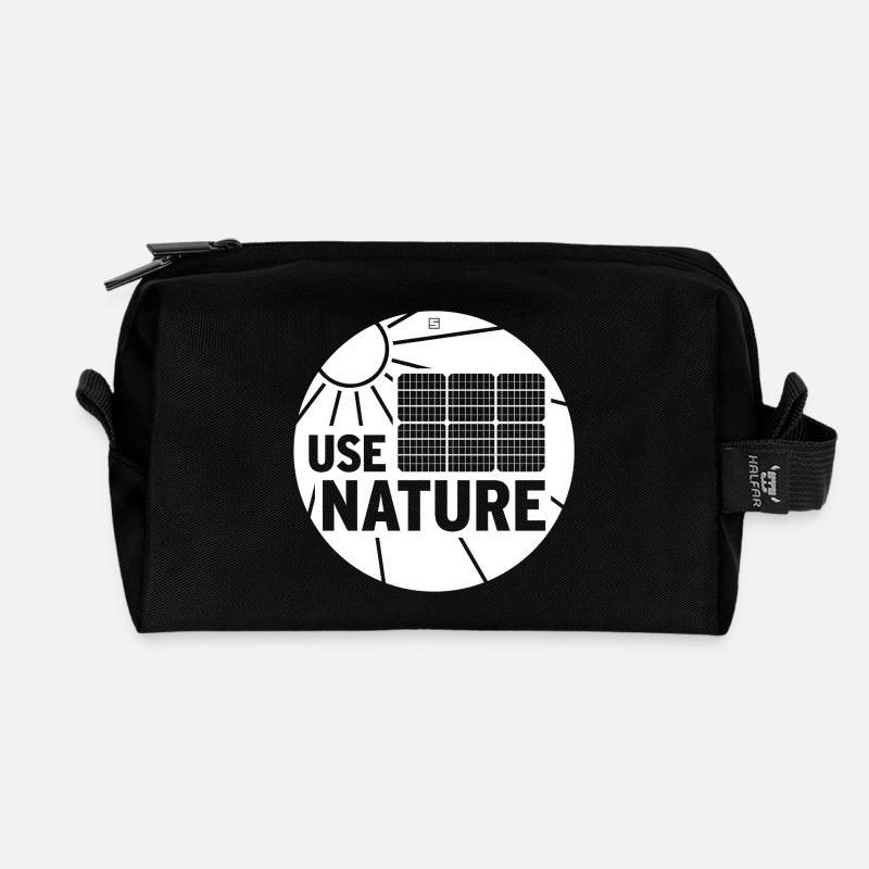 USE NATURE - Recycled Toiletry Zip Bag - black