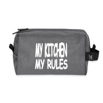 Kitchen - Recycled Toiletry Zip Bag - anthracite - Front