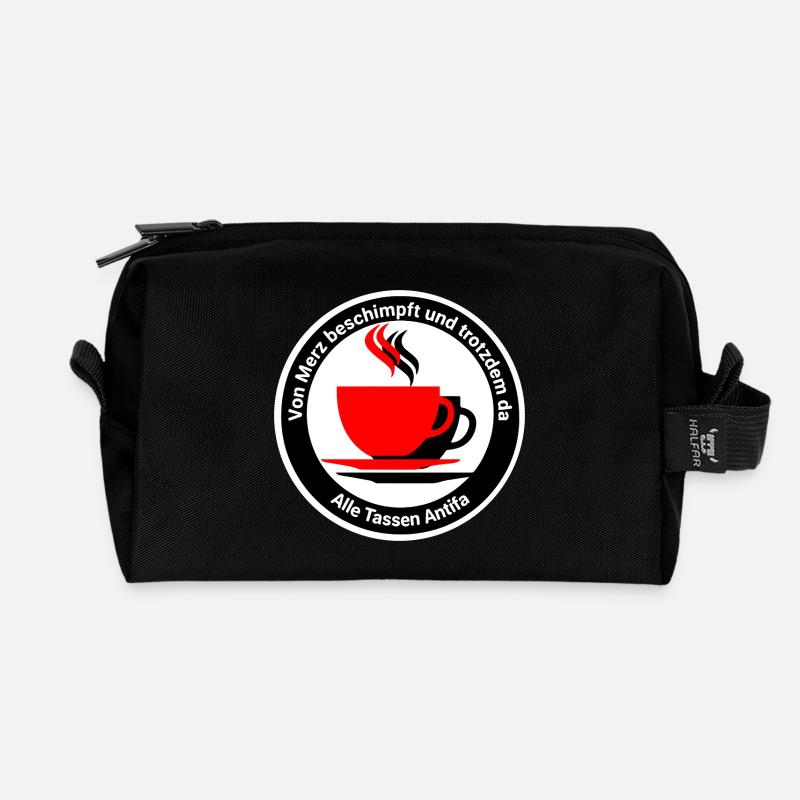 Alle Tassen Antifa - Recycelte Kulturtasche - Schwarz