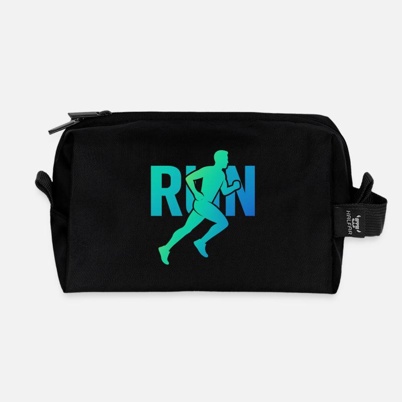 Running dynamique - Trousse de toilette en tissu recyclé - noir