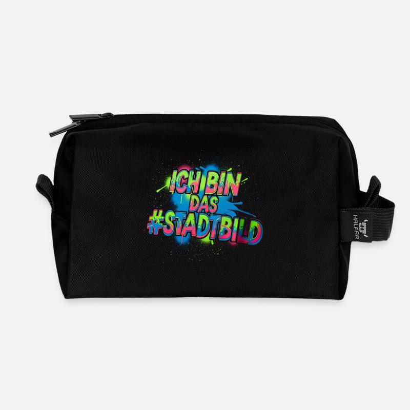 Urban_Graffiti_T-shirt - Recycelte Kulturtasche - Schwarz