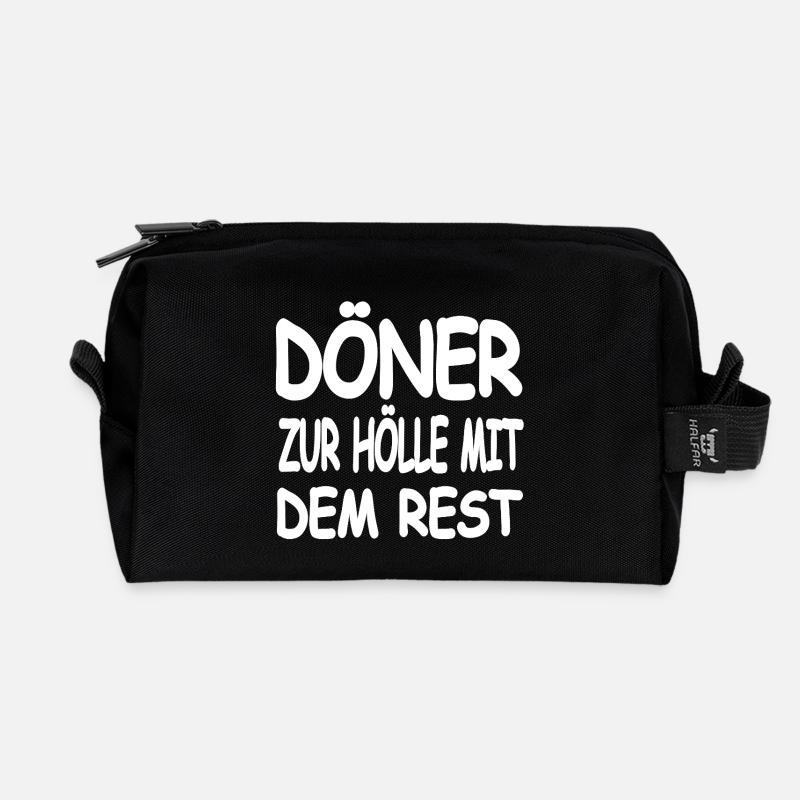 Döner - Recycelte Kulturtasche - Schwarz