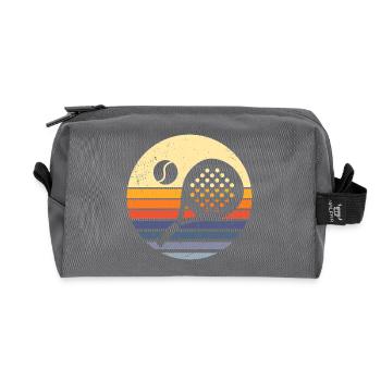 Padel Retro – Vintage Sport Look - Trousse de toilette en tissu recyclé - anthracite - Devant