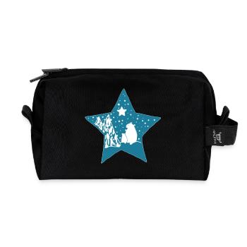 Eisbaer_im_Stern - Trousse de toilette en tissu recyclé - noir - Devant