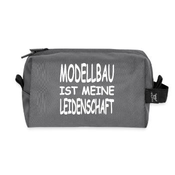 Model making - Recycled Toiletry Zip Bag - anthracite - Front