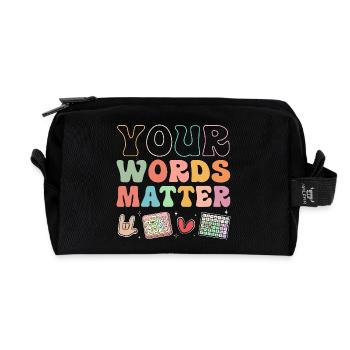 Special Needs School Teacher Special Education Pedagogue - Recycled Toiletry Zip Bag - black - Front