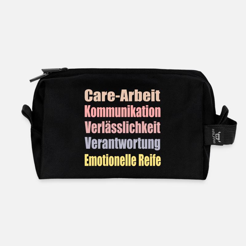 Beziehung Partnerschaft Liebe - Recycelte Kulturtasche - Schwarz