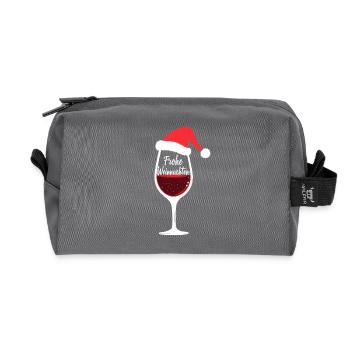 Frohe Weinachten Weinglas Weinnachten - Recycelte Kulturtasche - Anthrazit - Vorne