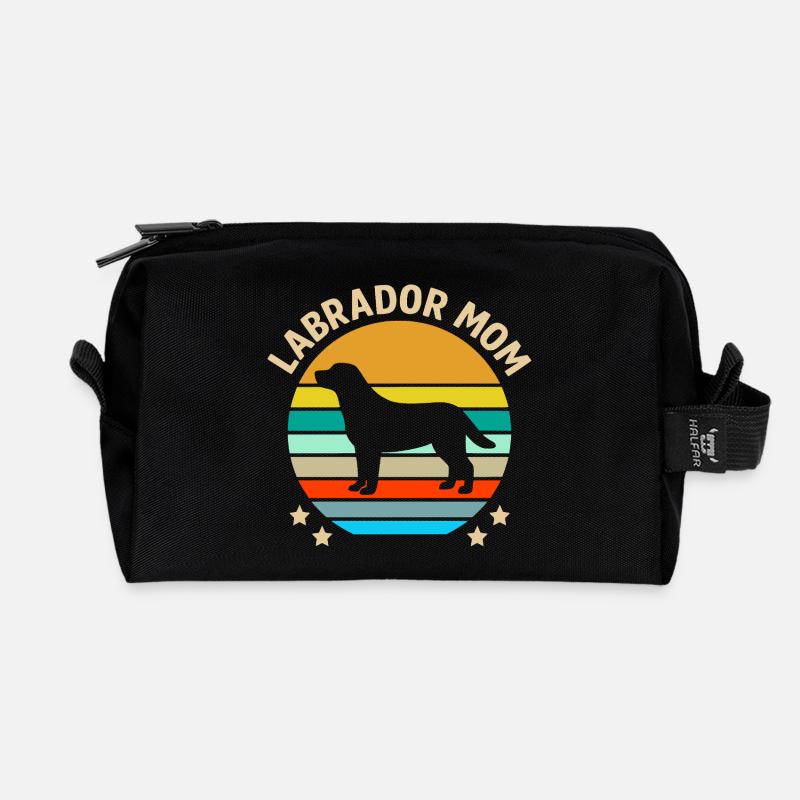 Labrador Mom - Recycelte Kulturtasche - Schwarz