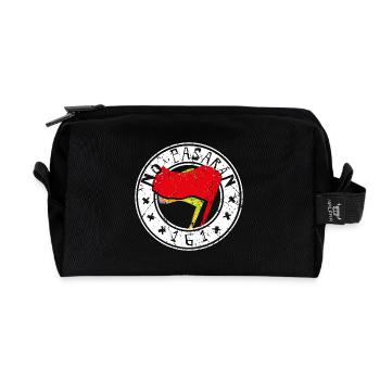 no pasaran 161 - Recycelte Kulturtasche - Schwarz - Vorne