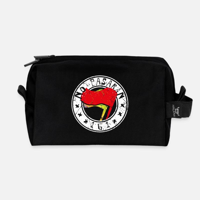 no pasaran 161 - Recycelte Kulturtasche - Schwarz