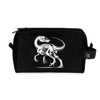 Travail harassant des dinosaures rapaces depuis la préhistoire - Trousse de toilette en tissu recyclé - noir - Devant