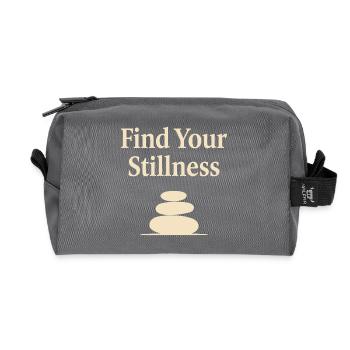 Find Your Stillness Zen Steine Balance - Recycelte Kulturtasche - Anthrazit - Vorne
