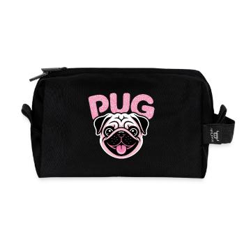 Pug - Cool Pet Logo - Trousse de toilette en tissu recyclé - noir - Devant