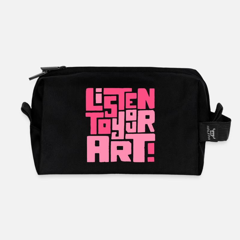 Hör dir deine Kunst an - Recycelte Kulturtasche - Schwarz