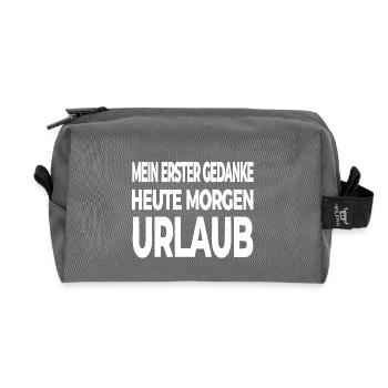 Urlaub - Recycelte Kulturtasche - Anthrazit - Vorne