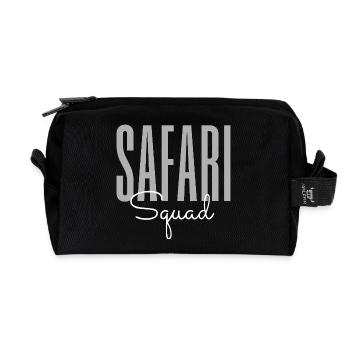 Safari-Trupp - Recycelte Kulturtasche - Schwarz - Vorne